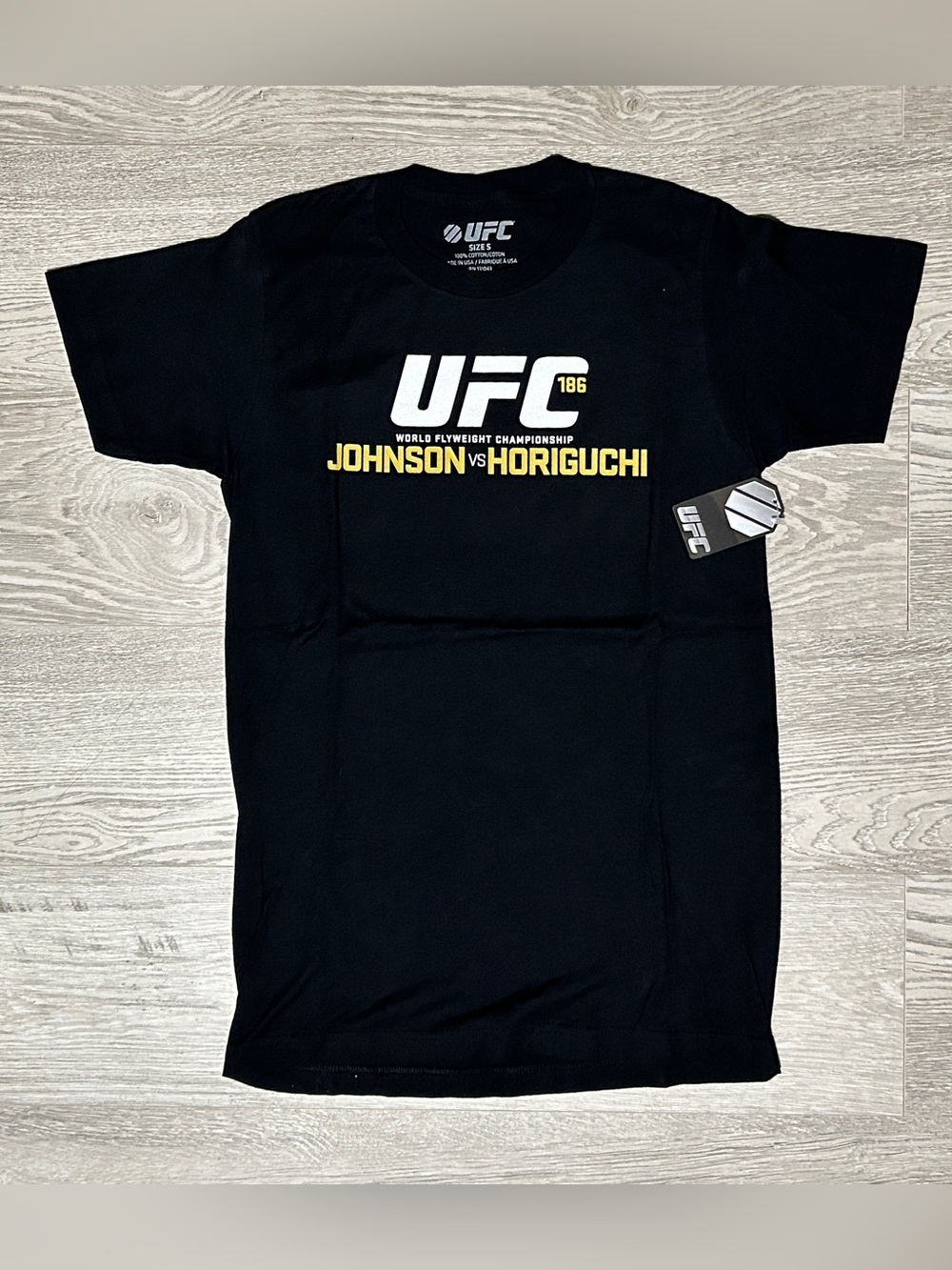 UFC 186 Black Johnson vs Horiguchi Fight Mens Graphic T-Shirt